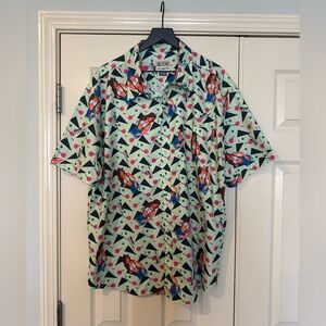 RSVLTS Green and Blue Graphic Shirt